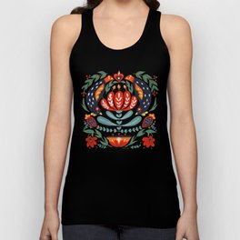 Love Birds Folk Art Tank Top