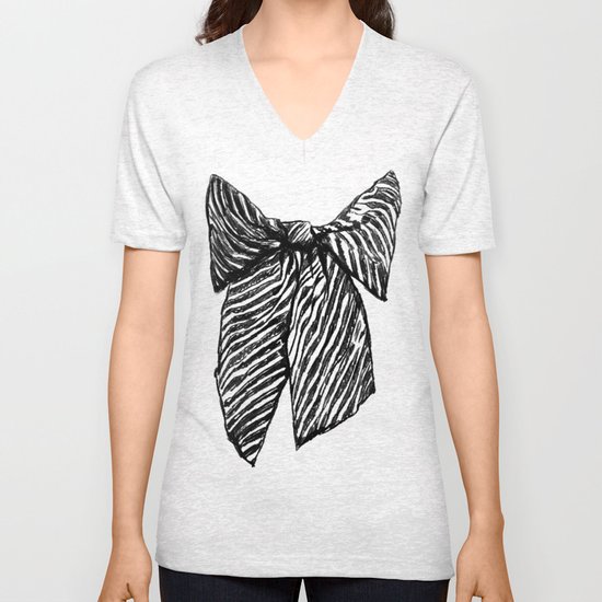 Bow Unisex V-Neck