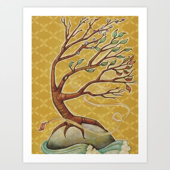 Four Seasons Tree Art Print