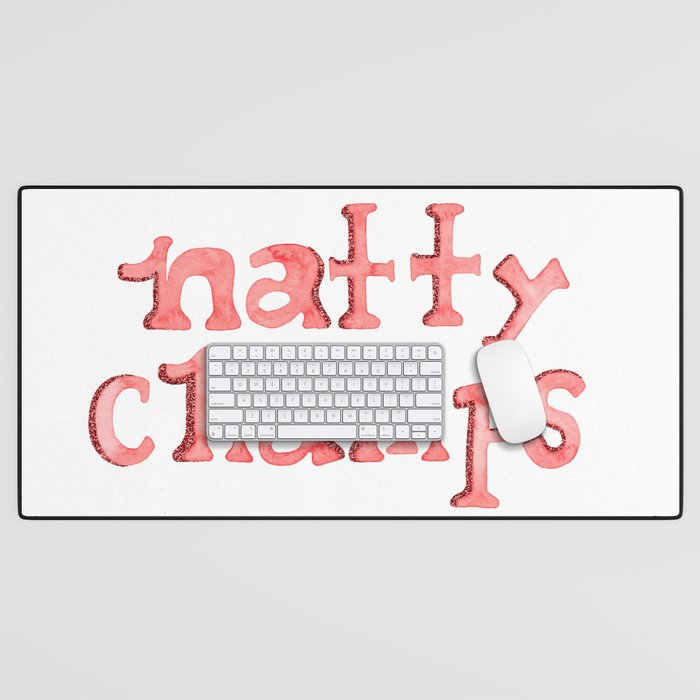 Natty Champs - Red Glitter Desk Mat