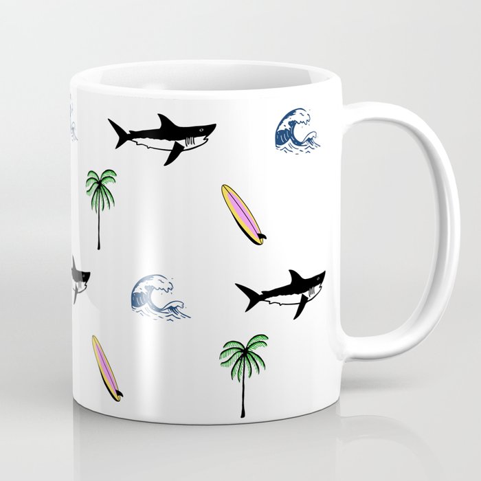 Swim With Sharks Emoji Coffee Mug