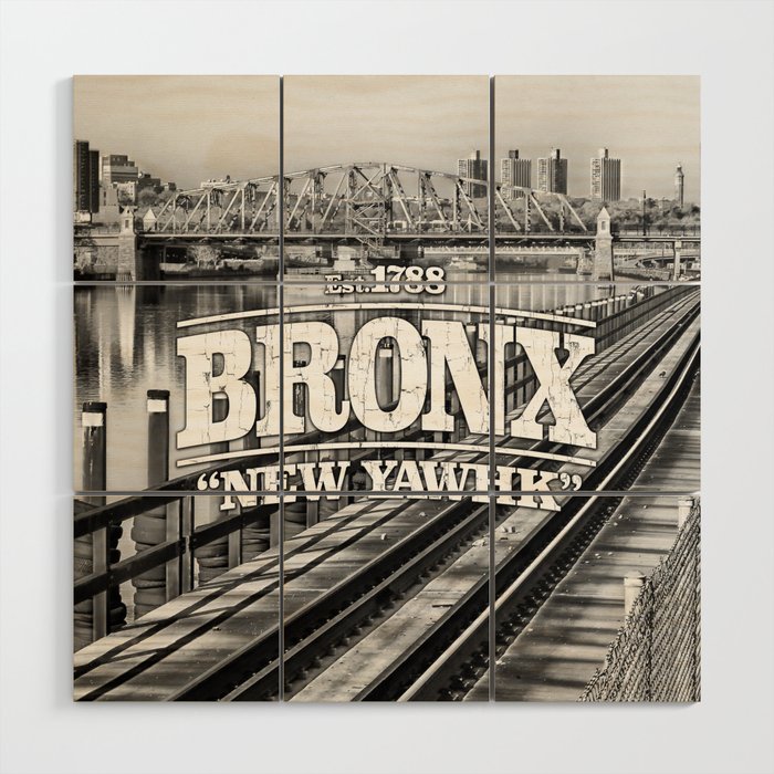 Bronx New York New Yawhk Est 1788 Wood Wall Art By Map Your