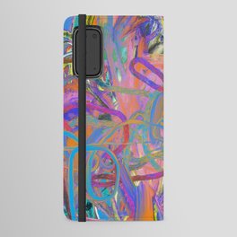 Abstract expressionist Art. Abstract Painting 64. Android Wallet Case