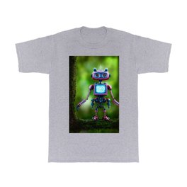Little Pink Robot in the Forest T Shirt