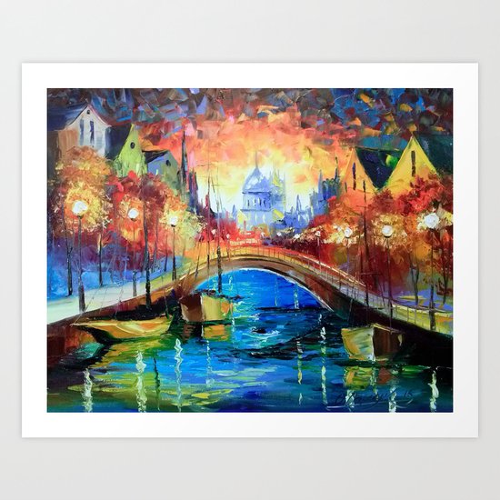 Evening Amsterdam Art Print