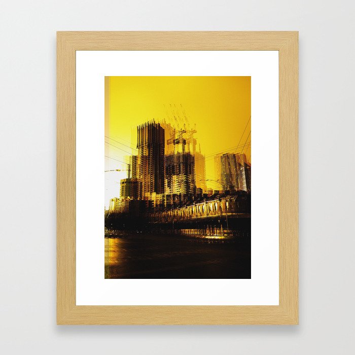 Yellow City Framed Art Print
