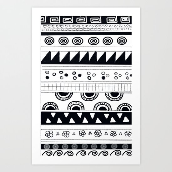 tribal pattern Art Print
