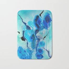 Blue Abstract Bath Mat