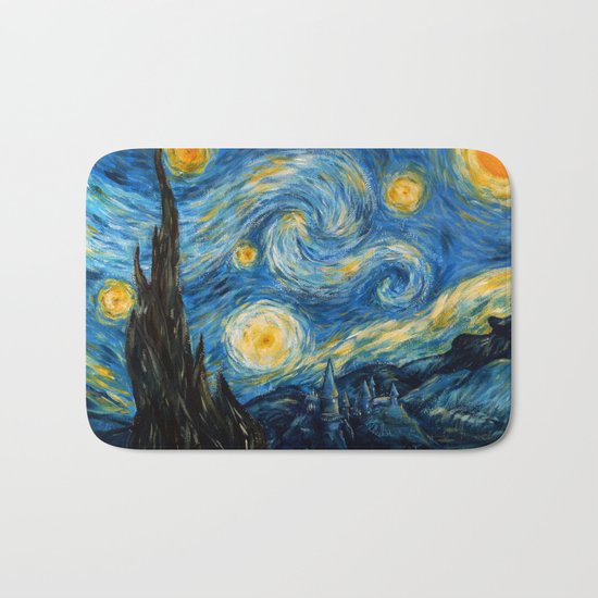 A Starry Night at Hogwarts Bath Mat