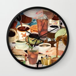 Wake Up and Smell the Coffee Wall Clock