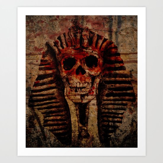 Pharaoh Skull Art Print
