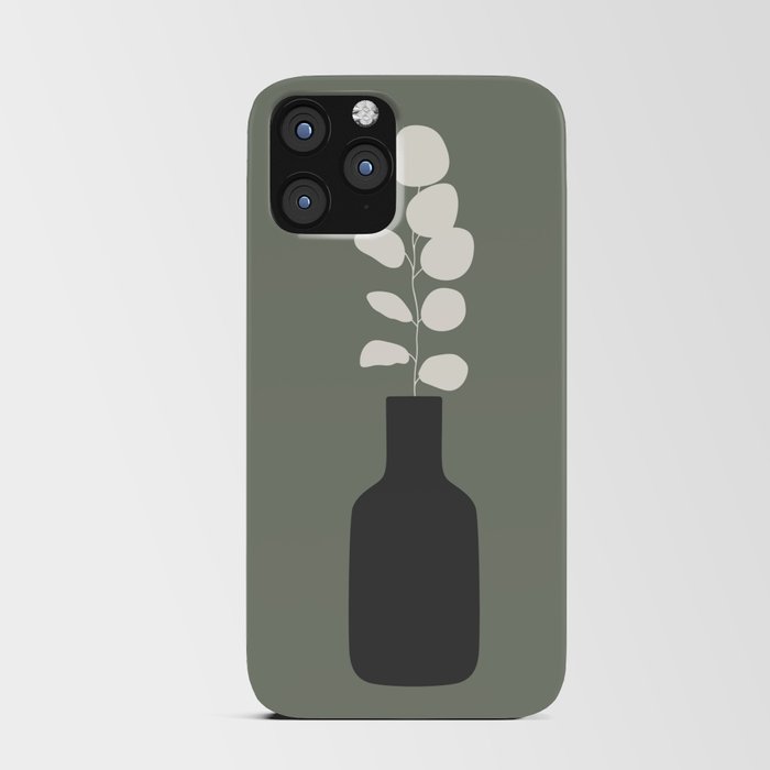 Minimalist Branch and Vase Abstract iPhone Card Case