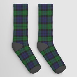 Large Military Blackwatch Scottish Tartan Plaid Socks