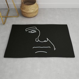 Bill- Black and White Rug