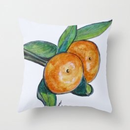 Two Oranges Throw Pillow