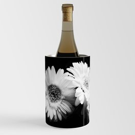Flowers in Black and White - Nature Vintage Photography Wine Chiller