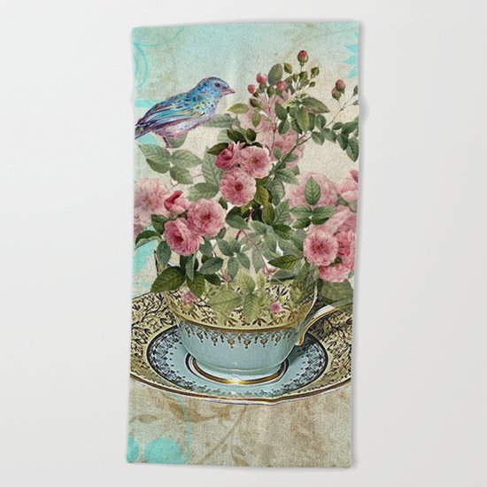Tea Flower #1 Beach Towel
