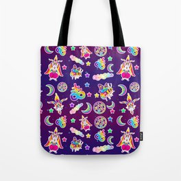 1997 Neon Rainbow Occult Sticker Collection Tote Bag