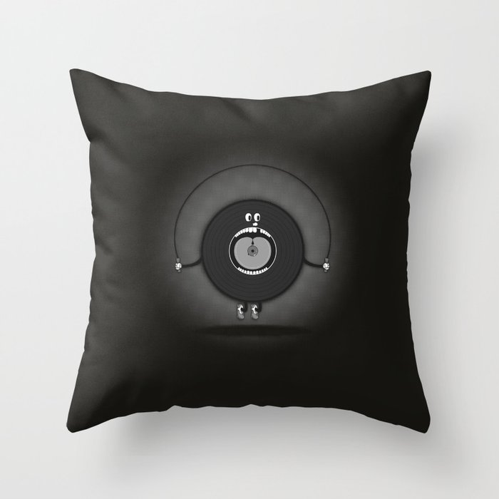 old skipping record Throw Pillow