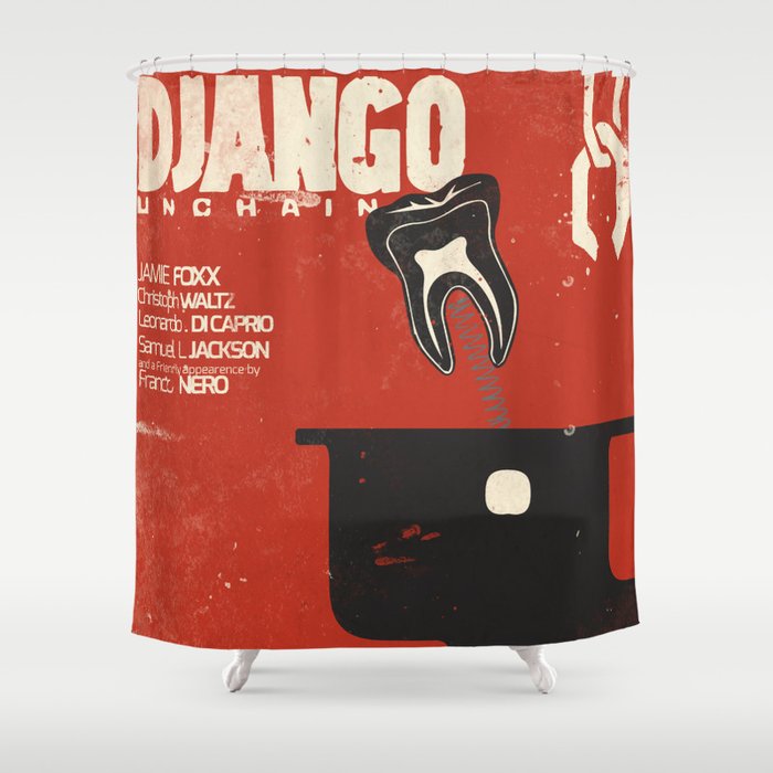 Django Unchained, Quentin Tarantino, alternative movie poster, Leonardo DiCaprio, Jamie Foxx Shower Curtain