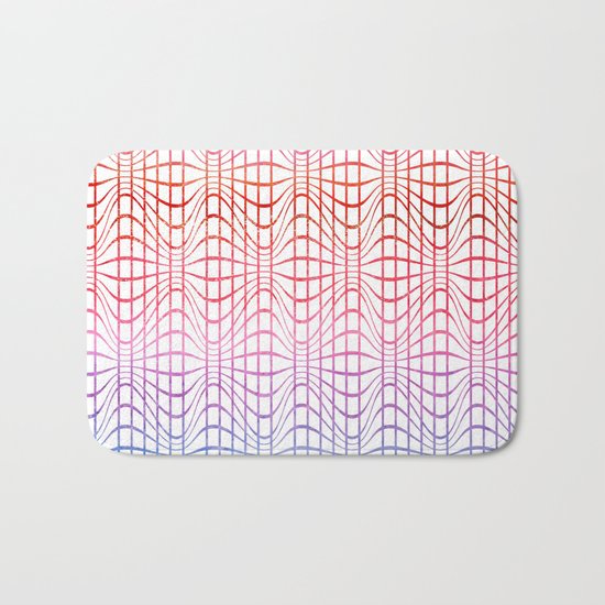 Straight and curved lines - Optical Game 19 Bath Mat