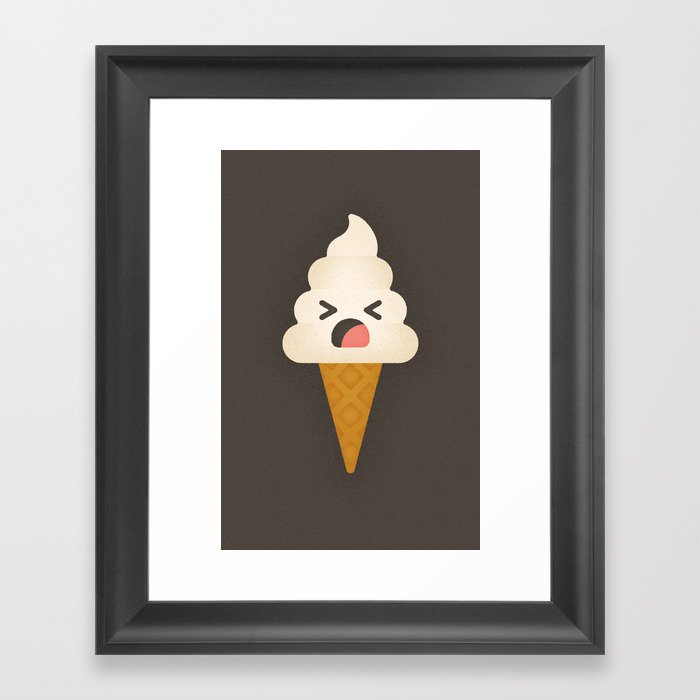Vanilla Cone Framed Art Print