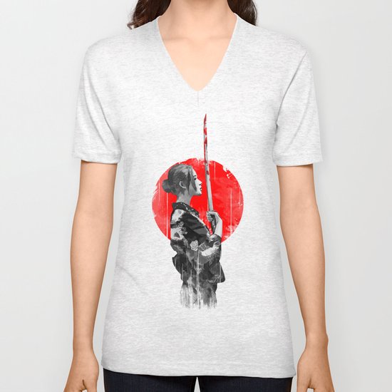 Samurai Girl Unisex V-Neck