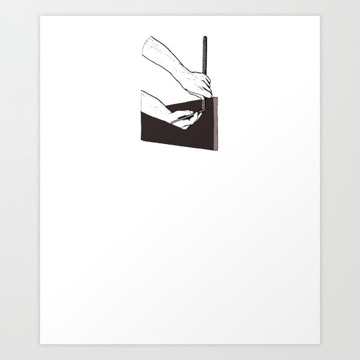 Lustiger Spruch da Wörter verwechselt Heimwerker Bau lustig Art Print