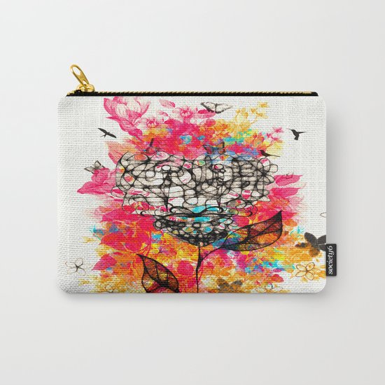 Abstract flower's face, colors Carry-All Pouch