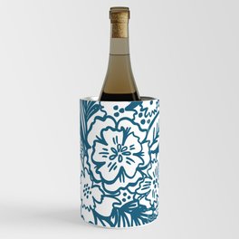 Inky Floral Sketch Wine Chiller