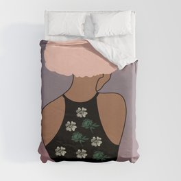 Woman At The Meadow 46 Duvet Cover