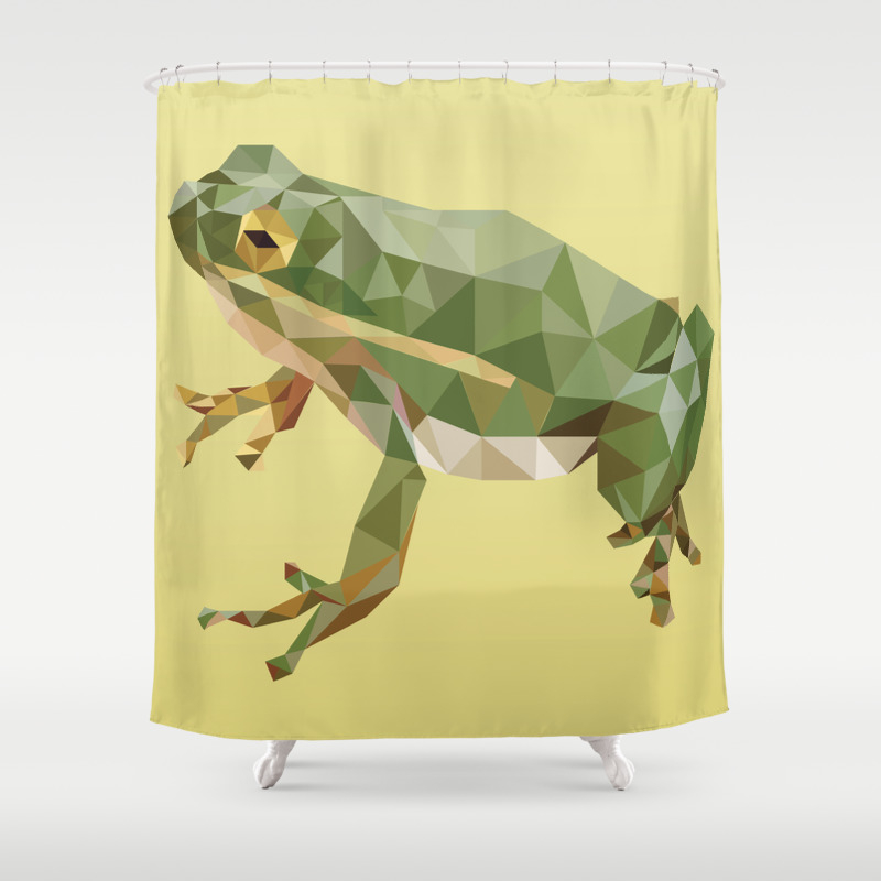 Geometric Frog Shower Curtain By Werkofart Society6