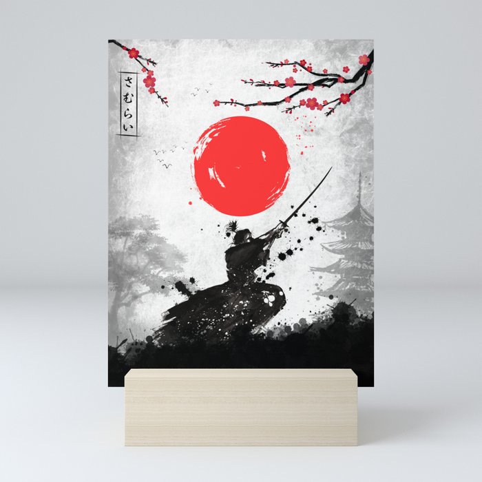 Samurai japan Mini Art Print