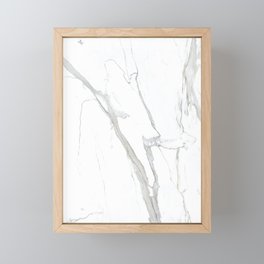 Modern White Marble Framed Mini Art Print