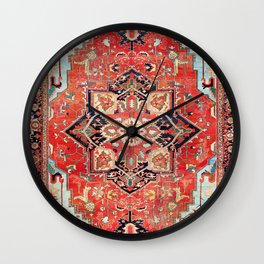 Heriz Azerbaijan Northwest Persian Rug Print Wall Clock