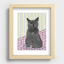 RussianBlueDoodle Recessed Framed Print