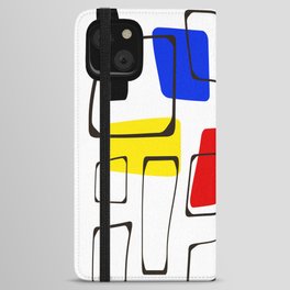 Eames Style Art Primary Colors iPhone Wallet Case