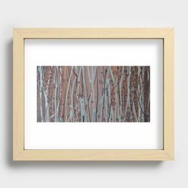 Brown and Silver Recessed Framed Print