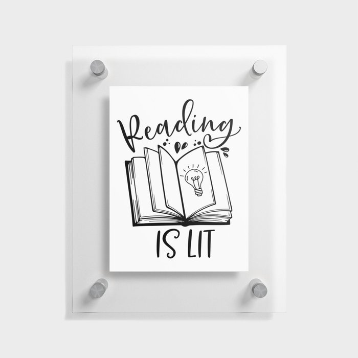 Reading Is Lit Floating Acrylic Print