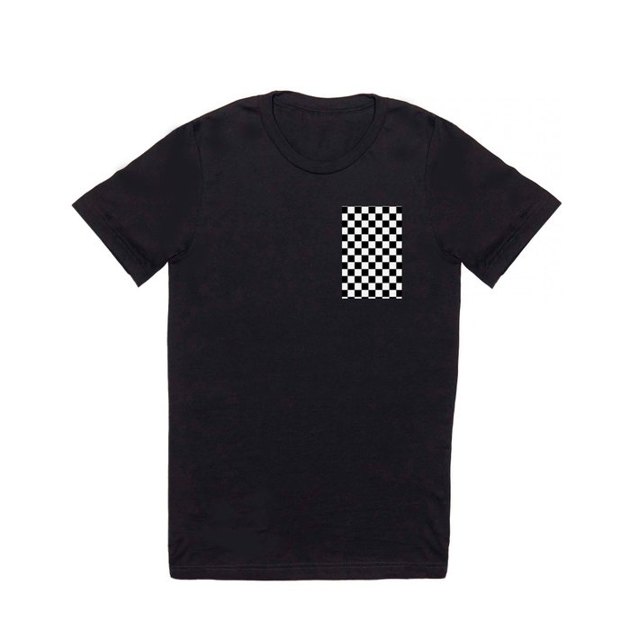 Racing Check - Black & White T Shirt