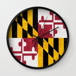 Maryland State Flag US State flag American New England Standard Banner Wall Clock