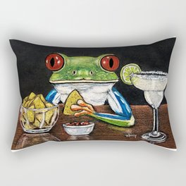 "Margarita" - Frogs After Five" collection Rectangular Pillow