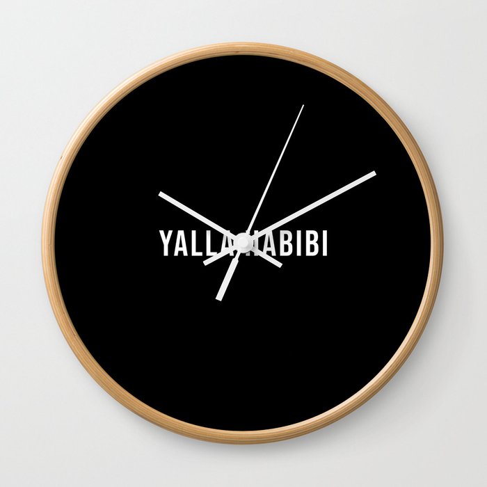 Yalla Habibi Wall Clock