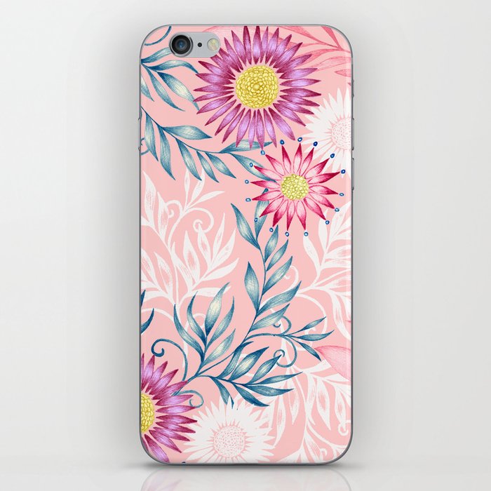 Hand Drawn Elegant Floral iPhone Skin