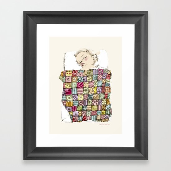 sleeping child Framed Art Print