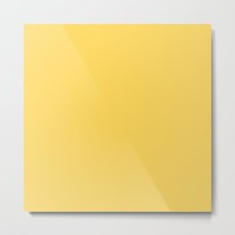 Lemon Twist Solid Color Yellow Metal Print | Trendy, Minimalists, Solidcolor, Lemon, Digital, Bohemian, Decorative, Contemporary, Midcenturymodern, Boho 