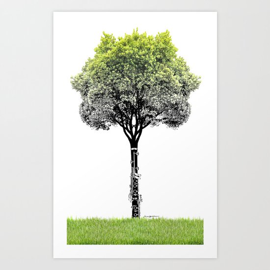 Rooted Sound V (clarinet) Art Print