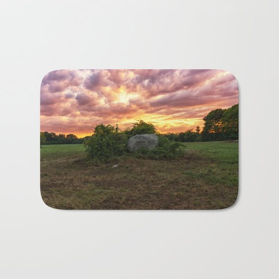 Waring field at sunset Bath Mat