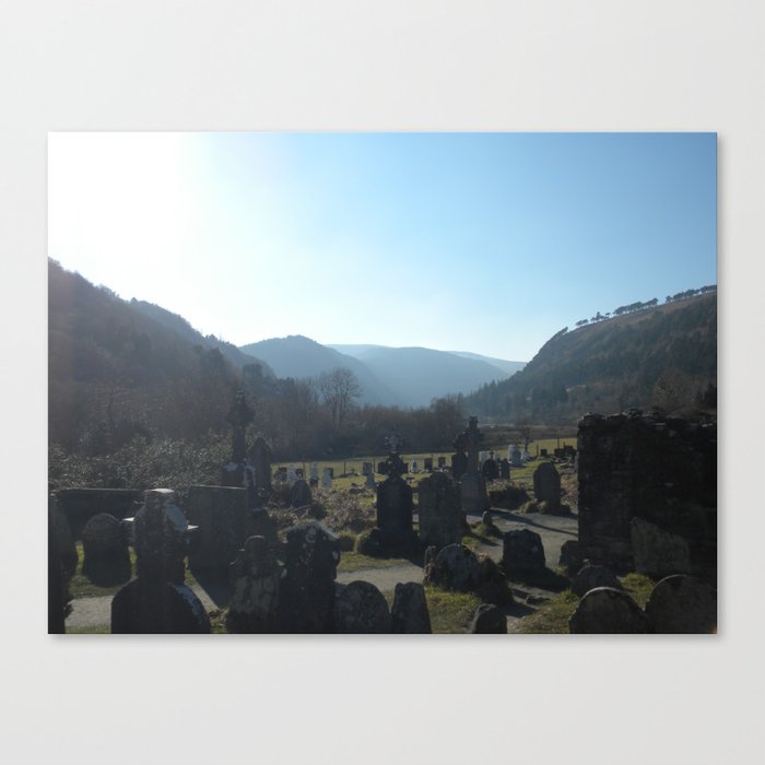 Glendalough Graveyard Canvas Print
