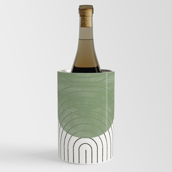 Mid century Green Moon Shape  Wine Chiller